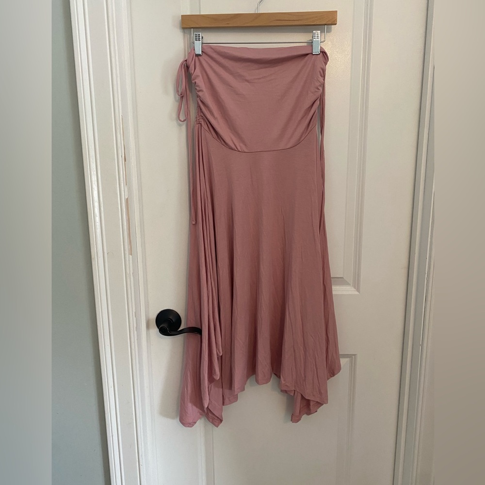 Free People Beach Convertible Pink Tube Dress with Side Ties